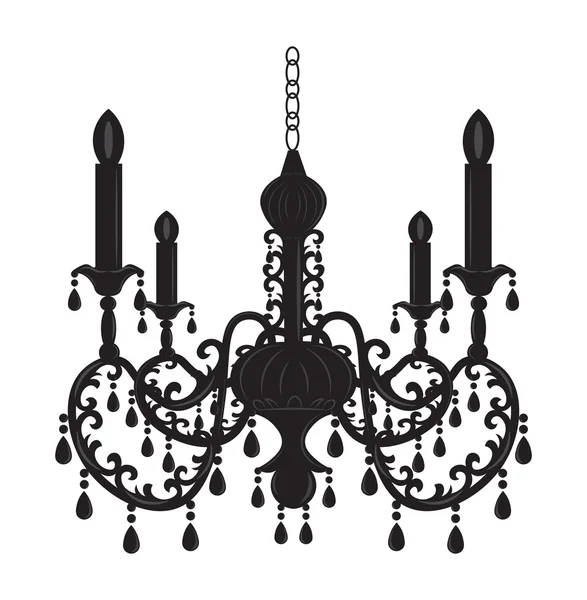 Barock Elegant Vägglampa med ornament — Stock vektor