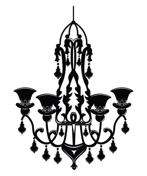 Elegante barocke Wandleuchte mit Ornamenten — Stockvektor