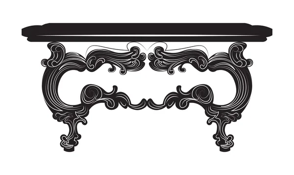 Винтажный стол в стиле барокко — стоковый вектор