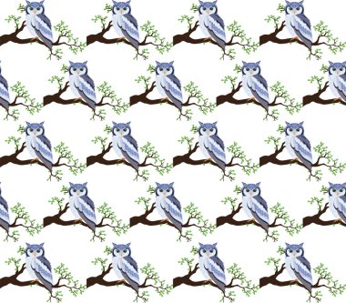 Baykuş desen arka plan
