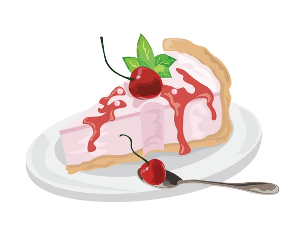 Delicioso pastel Vector aislado — Archivo Imágenes Vectoriales