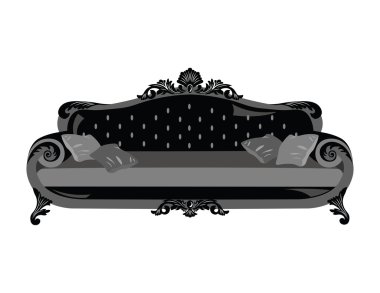 Zengin süslemeli Vintage kanepe