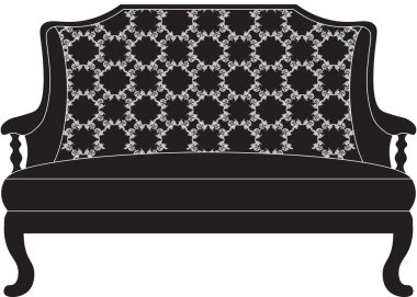 Vintage Barok kanepe lüks süsler ile