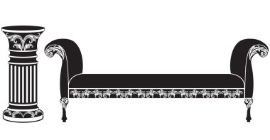 Vintage döşemeli giriş tezgah