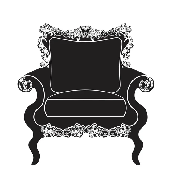 Vintage gestoffeerde fauteuil — Stockvector