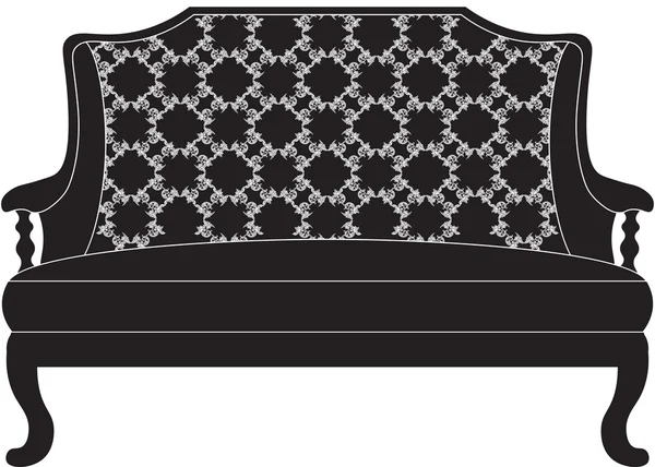 Εκλεκτής ποιότητας καναπές μπαρόκ με πολυτελή στολίδια — Διανυσματικό Αρχείο