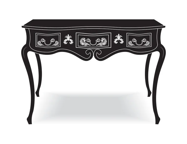 Bogaty barokowy stolik — Wektor stockowy