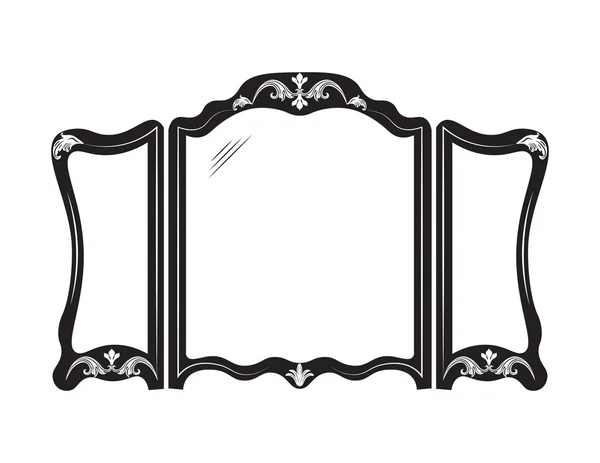 Marco de espejo vintage — Vector de stock