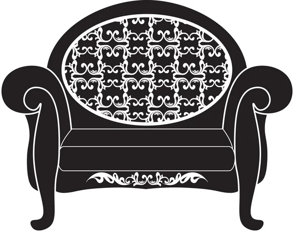 Muebles de ornamentos tallados ricos — Vector de stock