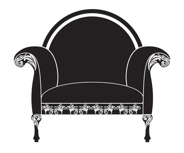 Fauteuil rembourré vintage — Image vectorielle