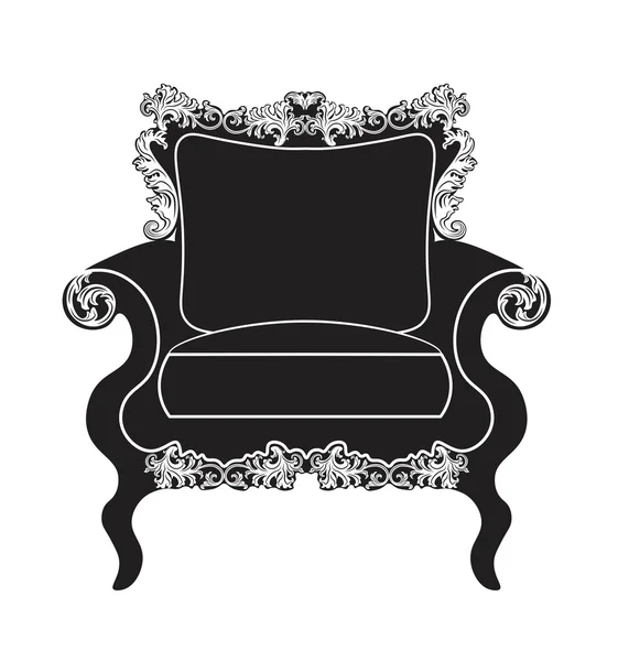 Vintage tapicerowany fotel — Wektor stockowy