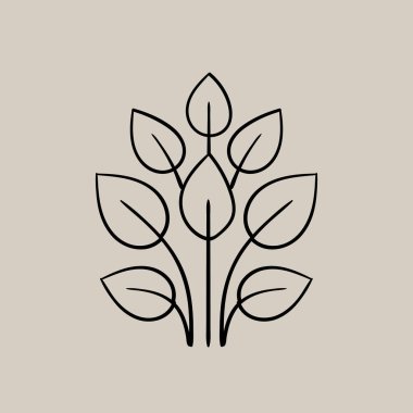 Yaprakların bileşimi. Sonbahar temalı logo