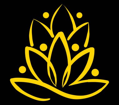 Soyut bir Hint çiçeğinin bileşimi.