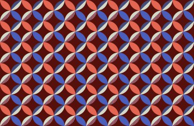 Geometrik şekillerden oluşan dairelerin soyut deseni