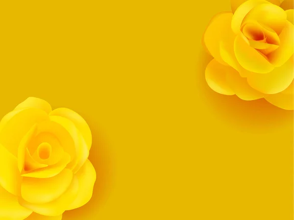 Flores amarillas Vector realista. Decoración de verano póster ilustraciones — Vector de stock