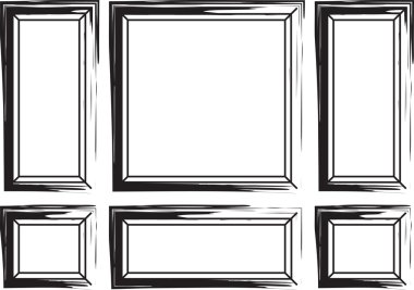 Decorative frames for walls or backgrounds clipart