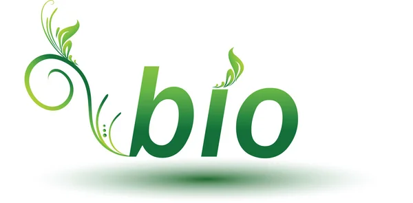 Bio zelený znaménko izolované — Stockový vektor