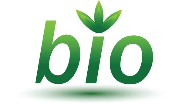 Bio grön skylt isolerade — Stock vektor