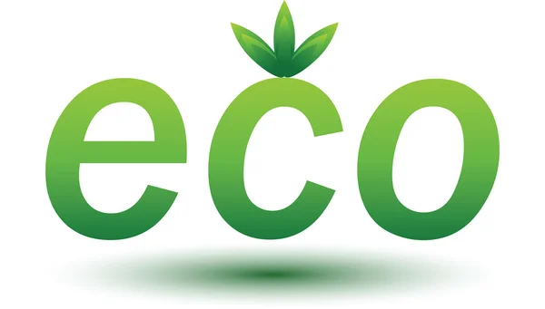 Eco gröna tecken isolerade — Stock vektor