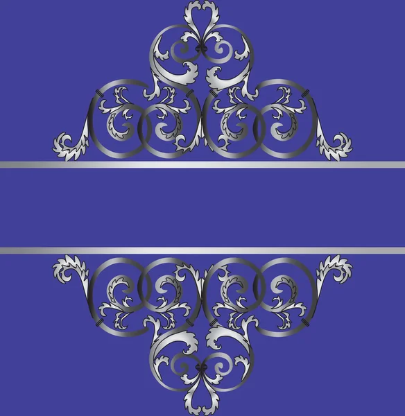 Листівка запрошення в королівському синьому кольорі — стоковий вектор