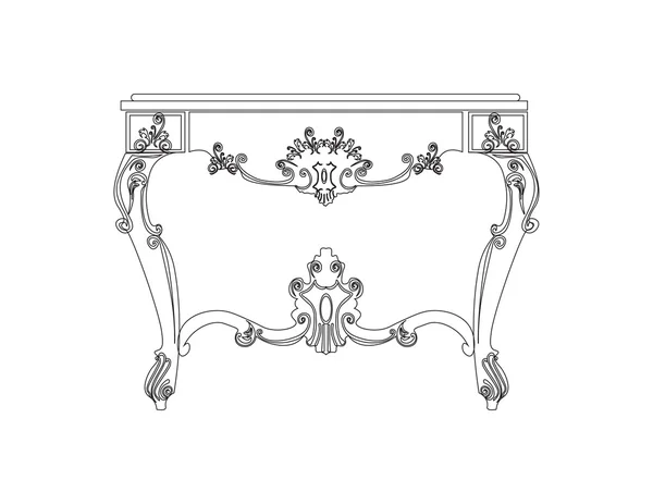 Classico ornamento da tavola reale — Vettoriale Stock