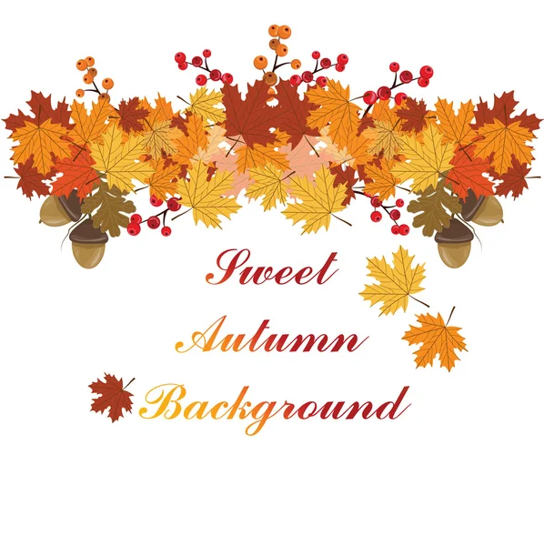 Fondo de otoño dulce — Vector de stock