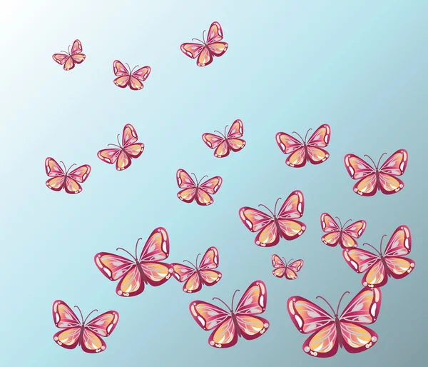 Fundo borboleta colorido — Vetor de Stock