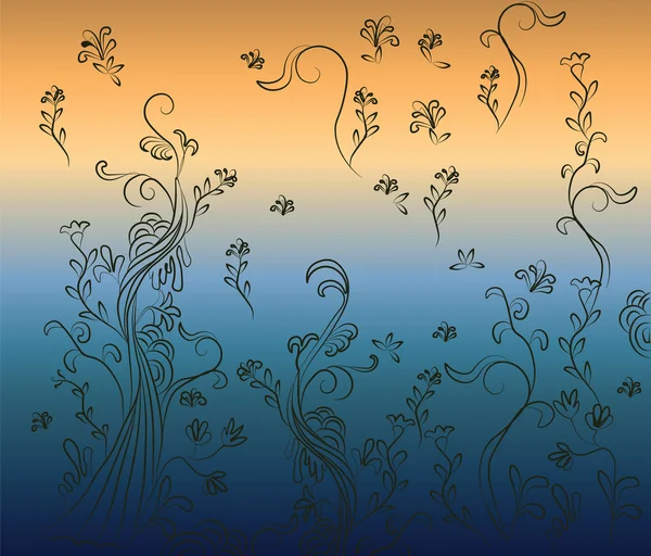 Lace fjäril på textur bakgrund — Stock vektor