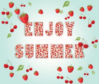 Yaz arka plan ile meyve tadını çıkarın