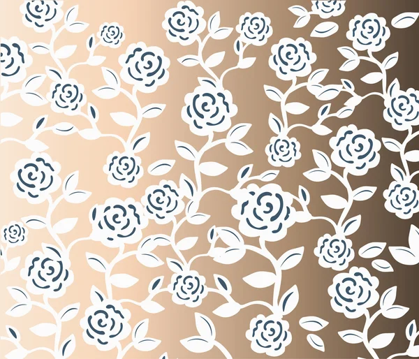 Rosas Vintage patrón sin costura — Vector de stock