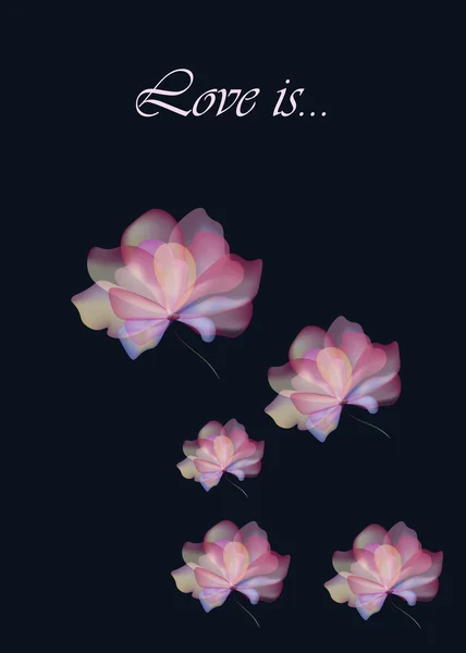 Makellose Blumen Liebe Hintergrund — Stockvektor