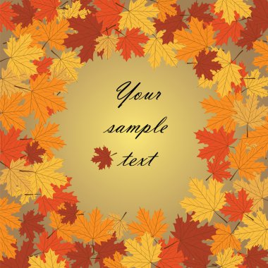 Yapraklı sonbahar arkaplanı