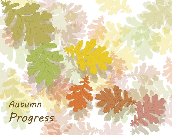 Hösten bakgrund med löv — Stock vektor