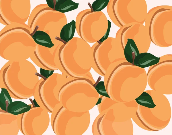 Pfirsichfruchtmuster — Stockvektor