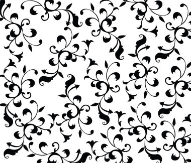 Gotik tarzı vintage çiçek desenli