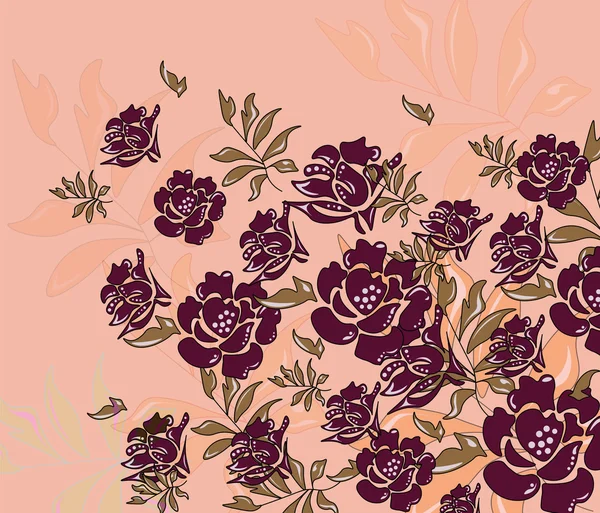 Roses composition fond de fleur — Image vectorielle