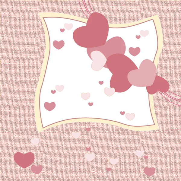 Aşk kalp davetiye kartı arka plan — Stok Vektör