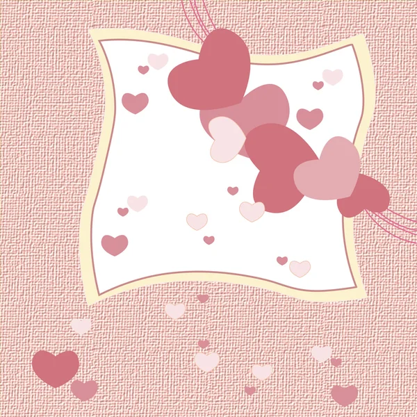 Amor corazón invitación tarjeta fondo — Vector de stock