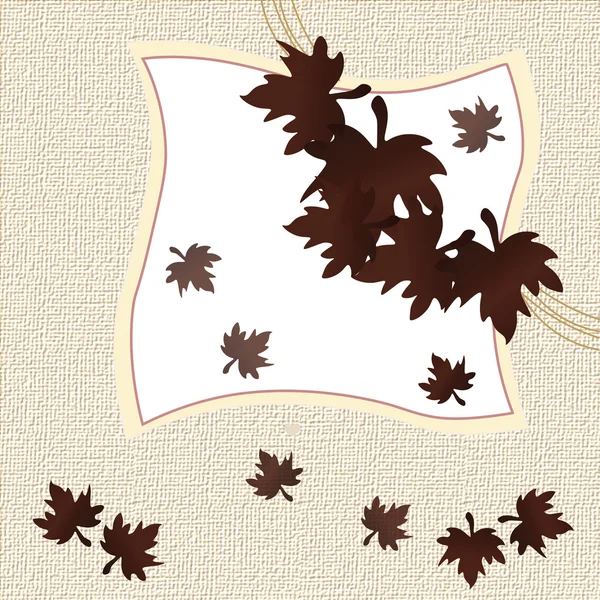 Feuilles d'automne carte d'invitation — Image vectorielle