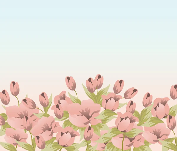 Tulpaner flower sammansättning — Stock vektor