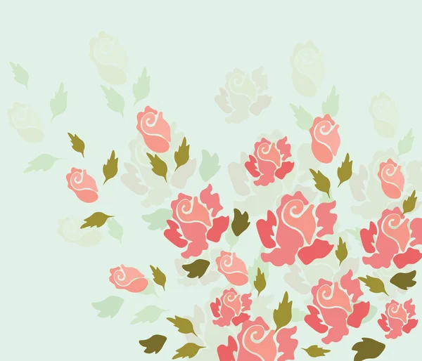 Rose flower background — Stock Vector