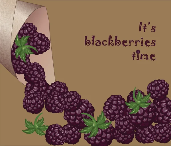 Blackberries tiempo fondo — Archivo Imágenes Vectoriales