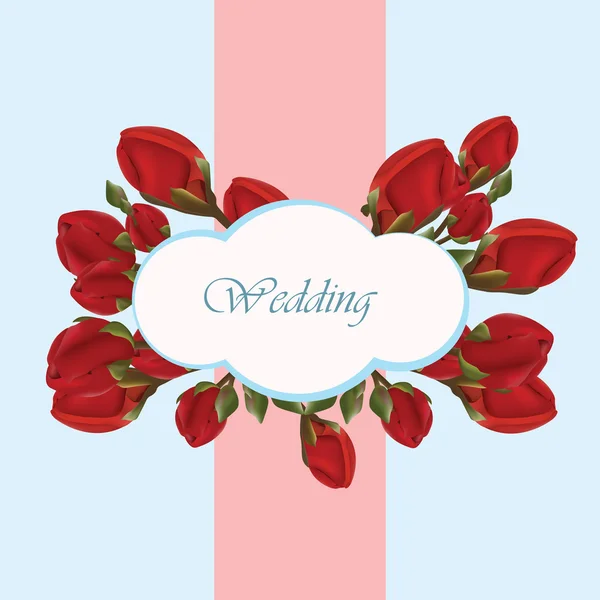 Запрошення на весілля з квітами Герані — стоковий вектор