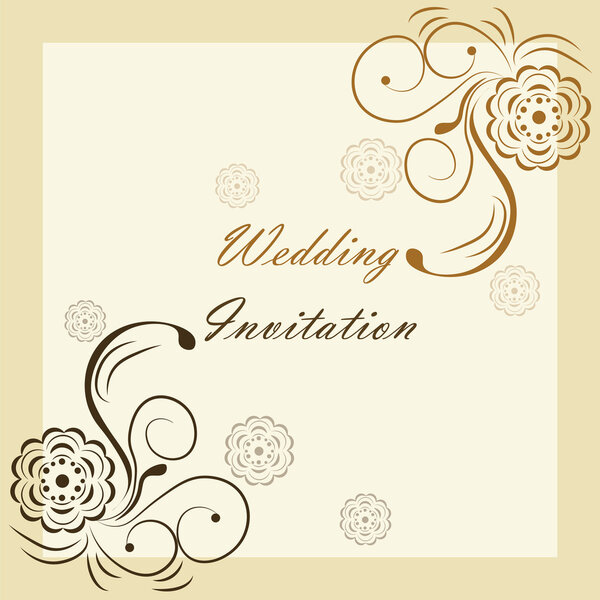 Wedding Invitation with rose