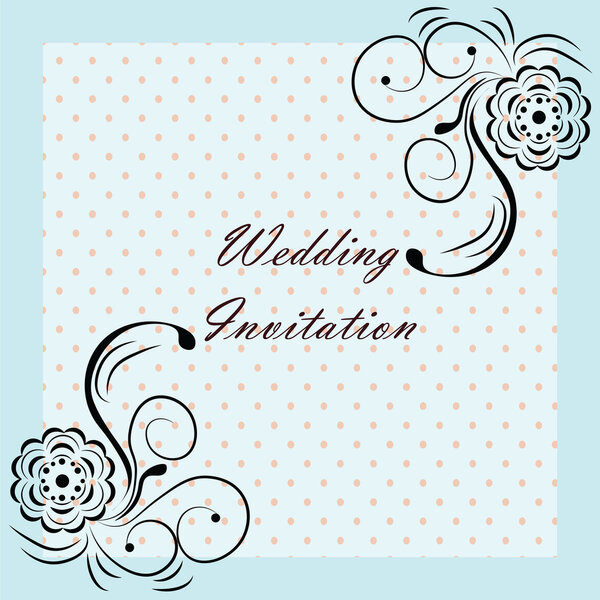 Wedding Invitation with ornaments