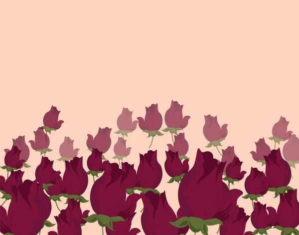 Roses fleurs fond — Image vectorielle