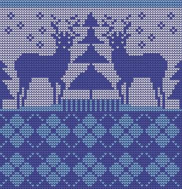 kesintisiz mavi fair Isle desen
