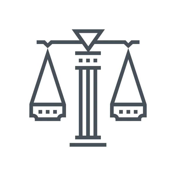 Law scale icon — Stock Vector