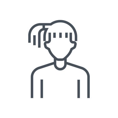 Kid, girl icon vector