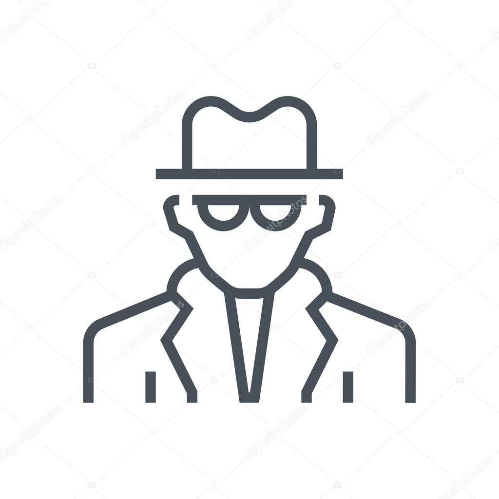 Spy, detective icon — Stock Vector © Howcolour 100895638